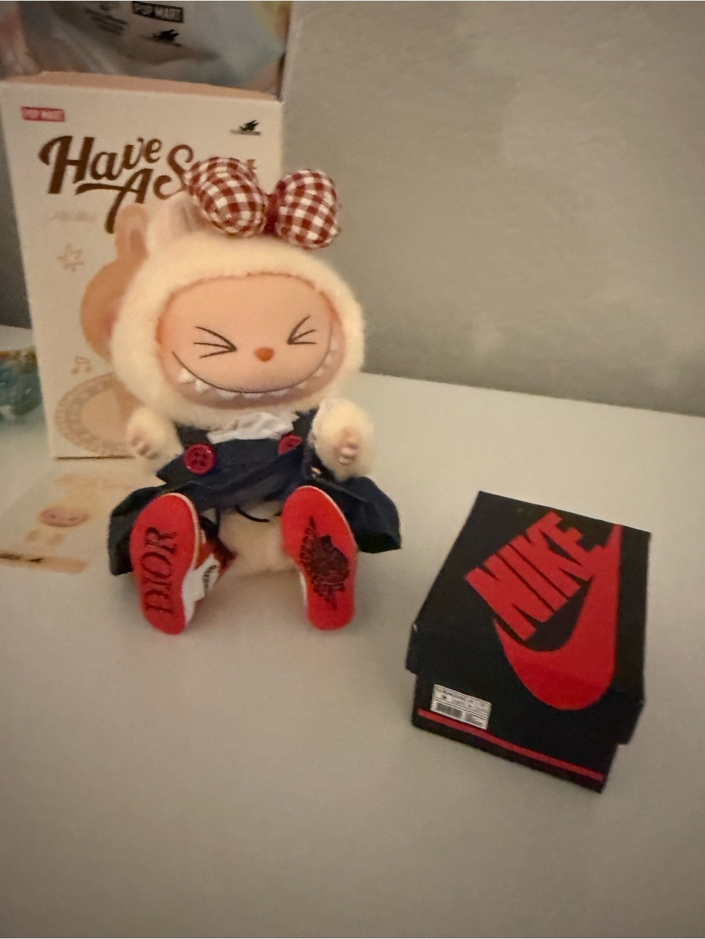Labubu Have a Seat Pop Mart + Custom Denim Outfit - Picture 16 of 16